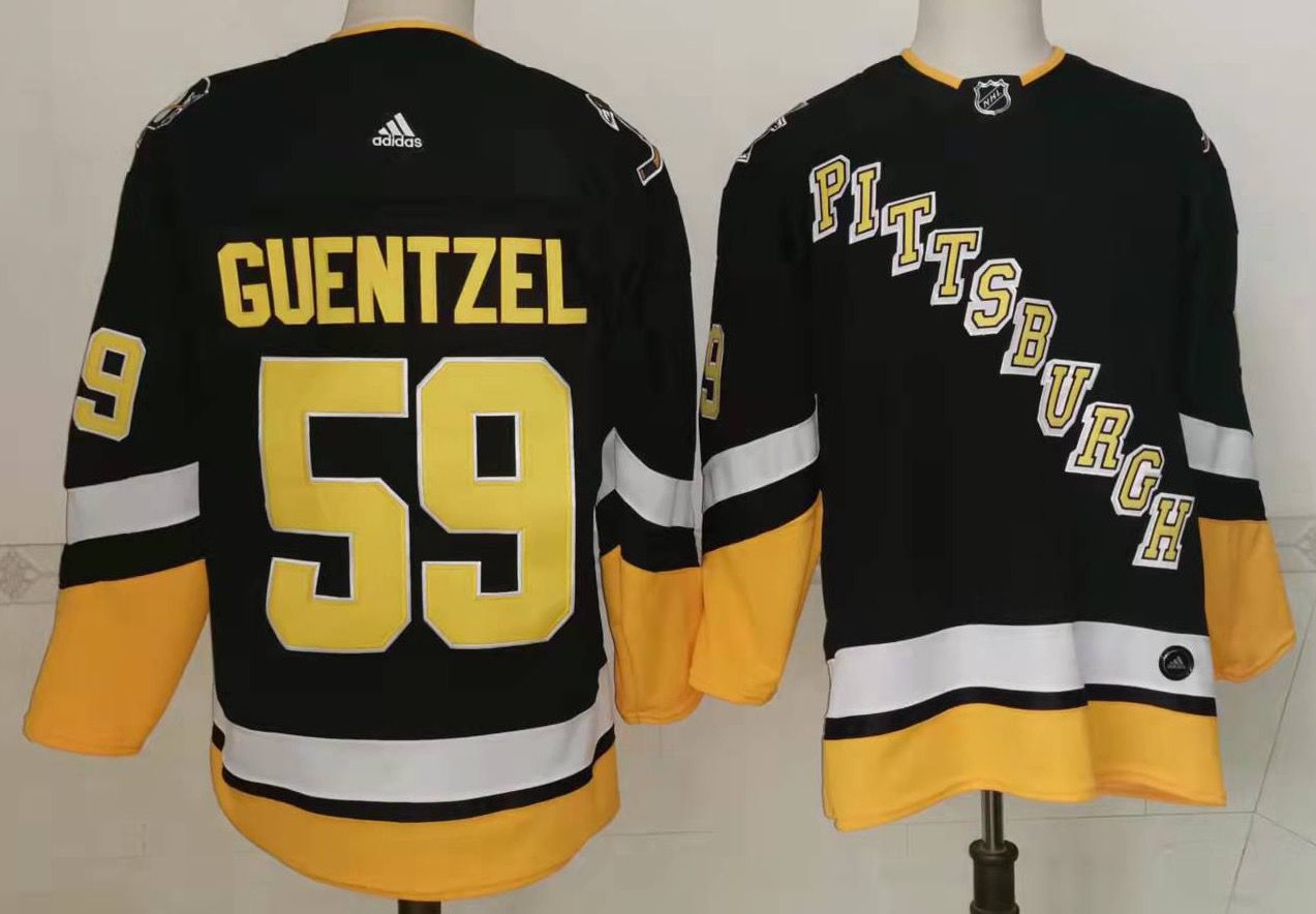 Men Pittsburgh Penguins #59 Guentzel Black New 2022 Adidas NHL Jersey->toronto maple leafs->NHL Jersey